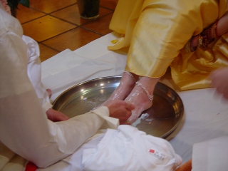 Shiva Washes Durga's Feet