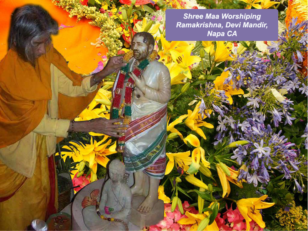 Shree-Maa-Worships-Shri-Ramakrishna,-Devi-Mandir