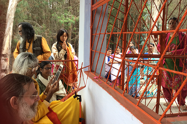 worshiping-in-forest